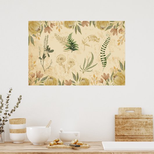 Antique Botanic and Floral Poster (Cuisine)
