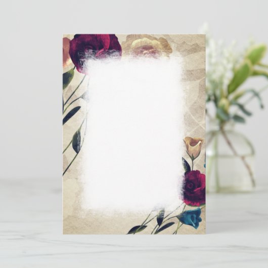 Antique Bourgogne Beige Rose Numéro de table (Debout devant)