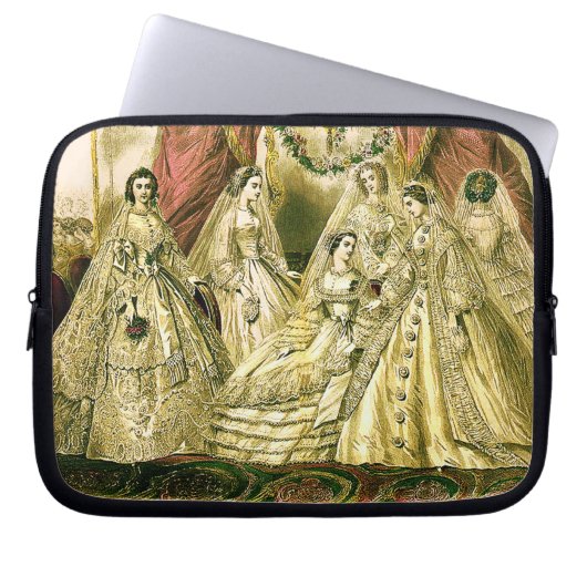 Antique Bride Vintage Wedding Laptop Sleeve (Voorkant)