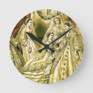 Antique Bride Vintage Wedding Ronde Klok