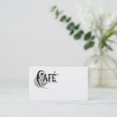 Antique Café Français Logo Carte de visite (Debout devant)