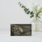 Antique Caméra Carte de visite Ochre (Debout devant)