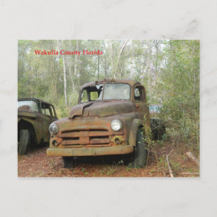 Antique Camion Wakulla Comté Floride Carte postale