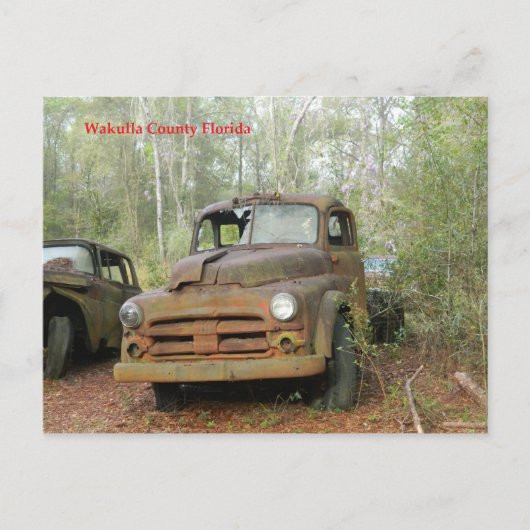 Antique Camion Wakulla Comté Floride Carte postale (Devant)