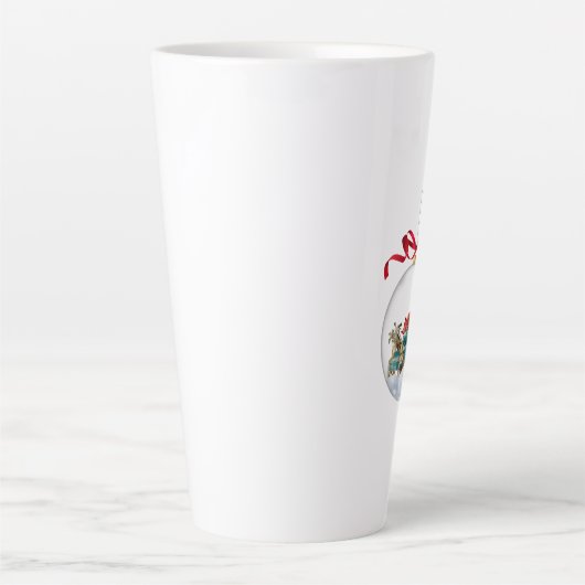 Antique Car in a Clear Christmas Bauble Latte Mok (Voorkant)