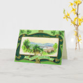 Antique carte de voeux St. Patrick's Day (Fleur jaune)