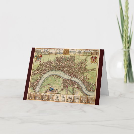 Antique carte du 17ème siècle de Londres W. Hollar (Devant)