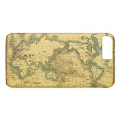 Antique carte du monde iPhone 7 Plus Coque (Dos (Horizontal))