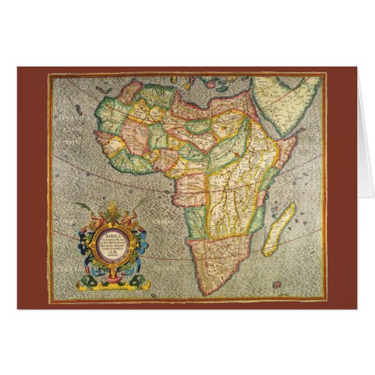 Antique carte Mercator du Vieux Monde de l'Afrique (Devant horizontal)
