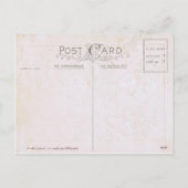 Antique carte postale de Noël Holly & Crescent Moo (Dos)