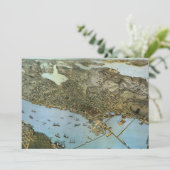 Antique carte Vue aérienne Ville de Seattle Washin (Debout devant)