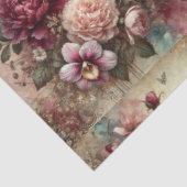 Antique Charm Hummingbirds and Flowers Decoupage Tissuepapier (Detail)