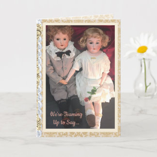 Antique Child Dolls Card for Mom  Kaart