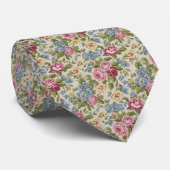 Antique Chintz Floral Pattern Stropdas (Opgerold)