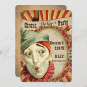 Antique Cirque Thème Fête Invitation (Devant / Derrière)