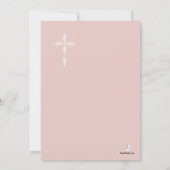 Antique Cross Blush Photo Invitation religieuse (Dos)