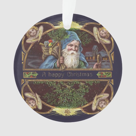 Antique de Noël des Père Noël Angels victoriens (devant)