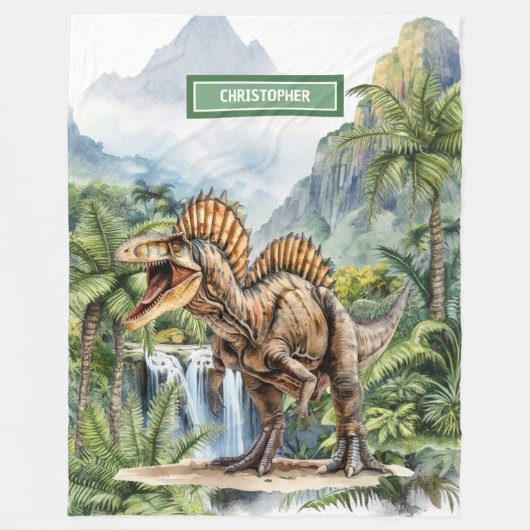 Antique Dinosaur Couverture Personnalisée Garçons  (Devant)