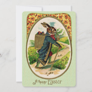 Antique Erudite Rabbit de Pâques Invitation inform