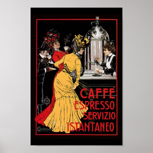 Antique Espresso Expresso Café italien Poster (Devant)