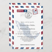 Antique Faire-part de mariage d'avion Mexique (Devant / Derrière)