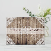 Antique Faire-part de mariage de dentelle blanche (Debout devant)