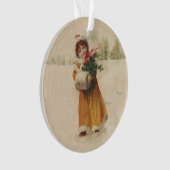 Antique Fille de Noël Enfant d'hiver (devant)