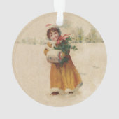 Antique Fille de Noël Enfant d'hiver (dos)