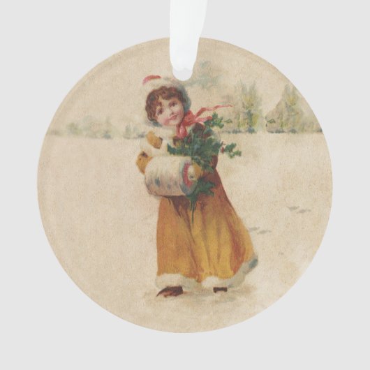 Antique Fille de Noël Enfant d'hiver (devant)