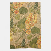 Antique Fleurs Jaunes Serviettes de cuisine (Vertical)