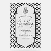 Antique Frame Black Muslim Wedding Welcome (Recto)