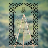 Antique Frame Black Muslim Wedding Welcome (Neutre)