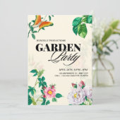 Antique Garden Party Kaart (Staand voorkant)