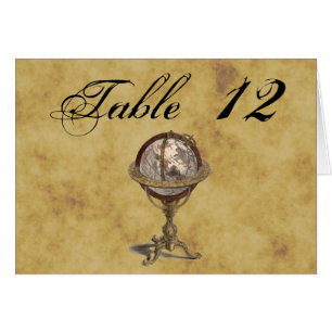 Antique Globe, BG déprimé Numéro de tableau