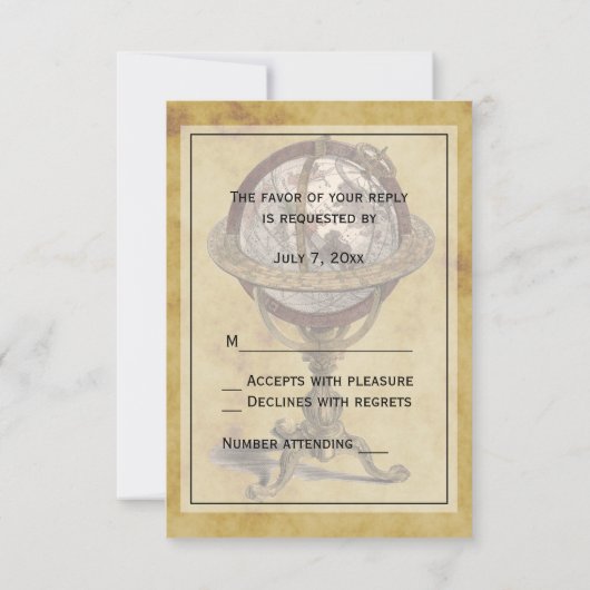 Antique Globe, BG perturbé RSVP (Dos)