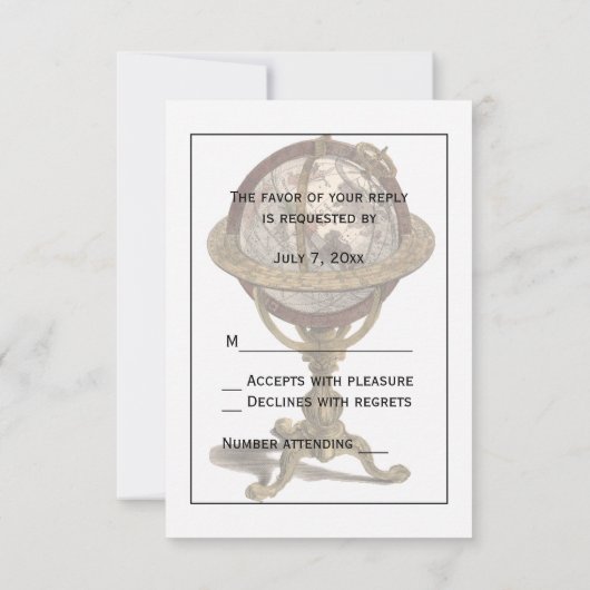 Antique Globe, White BG RSVP (Dos)