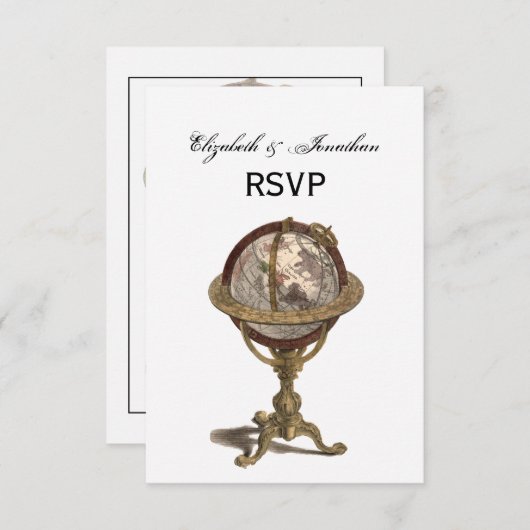 Antique Globe, White BG RSVP (Devant / Derrière)