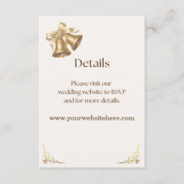 Antique Gold Bells Details Enclosure Informatiekaartje