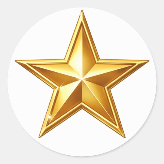Antique Gold Star Envelope Seal Sticker (Voorkant)