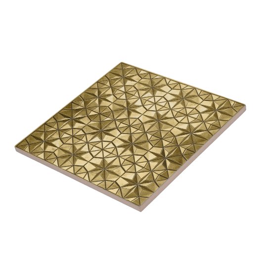 Antique Gold Starburst Geometric #8 ID1227 Tegeltje (Zijkant)
