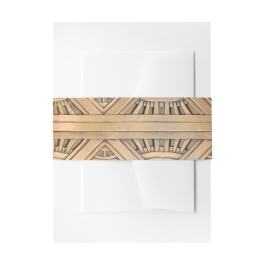 Antique Gold Wedding Uitnodigingen Wikkel (Voorkant Voorbeeld)