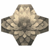Antique Golden Mandala Art Fleur texturée (Plat)