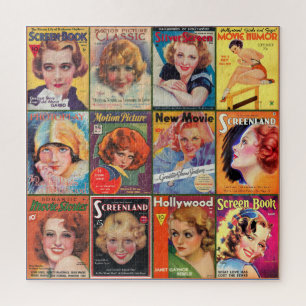 ANTIQUE GOUDE TIJD PERK FILMMAGAZINES LEGPUZZEL