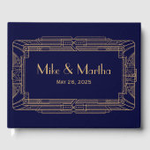 Antique Grand Gatsby Art Déco Mariage Livre d'hôte (Recto)