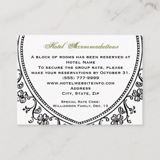 Antique Heart Hôtel Hébergement Insertion Cartes (Devant)