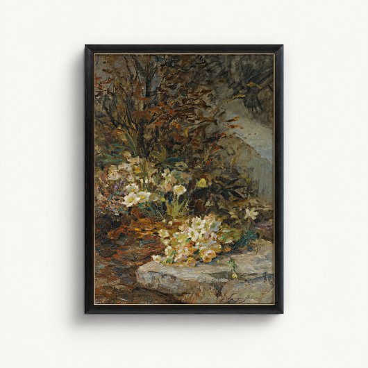 Antique Hellebore Garden Wall Poster