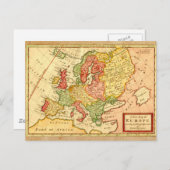 Antique Herman Moll Carte de l'Europe du 17ème siè (Devant / Derrière)