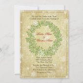 Antique Holiday Snowy Wreath Croquis Invitation (Dos)