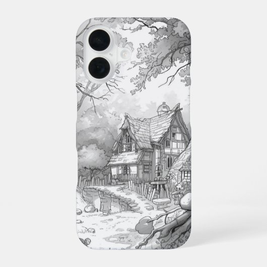 Antique House Pattern Phone Case for iPhone 17 – N 16 Hoesje (Achterkant)