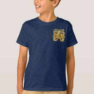 Antique illustratie van octopus zeemonster t-shirt
